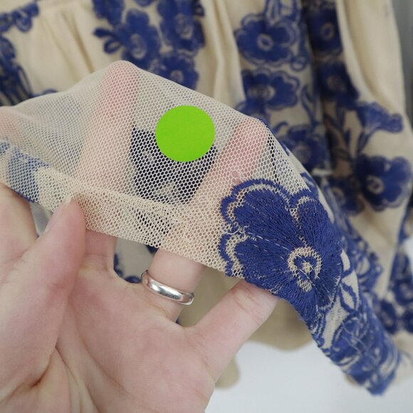 For Love & Lemons Temecula Mini Dress Womens XS Blue Boho Festival Feminine - Picture 7 of 16